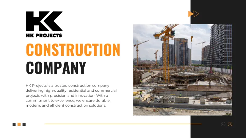 Company Profile Design for Construction company in ahmedabad Hk Projects