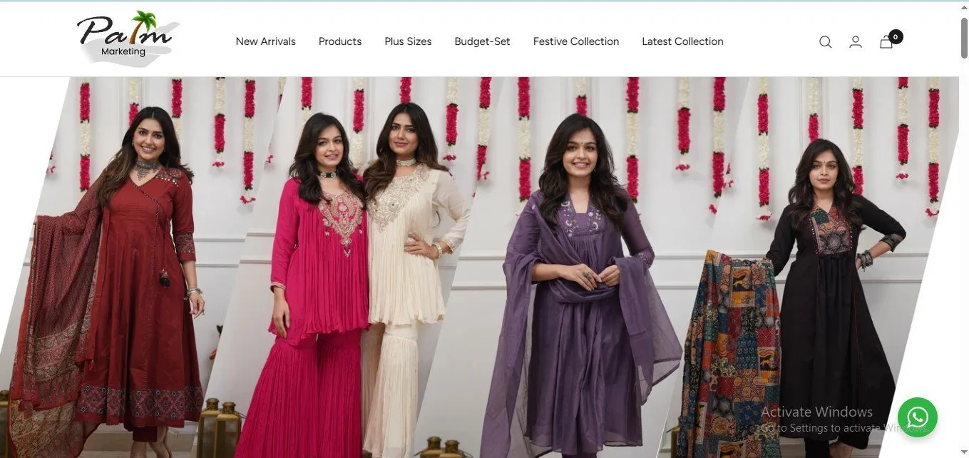 Website Design for wholesale apparel &amp; fashion supplier company in ahmedabad thetaanabaana