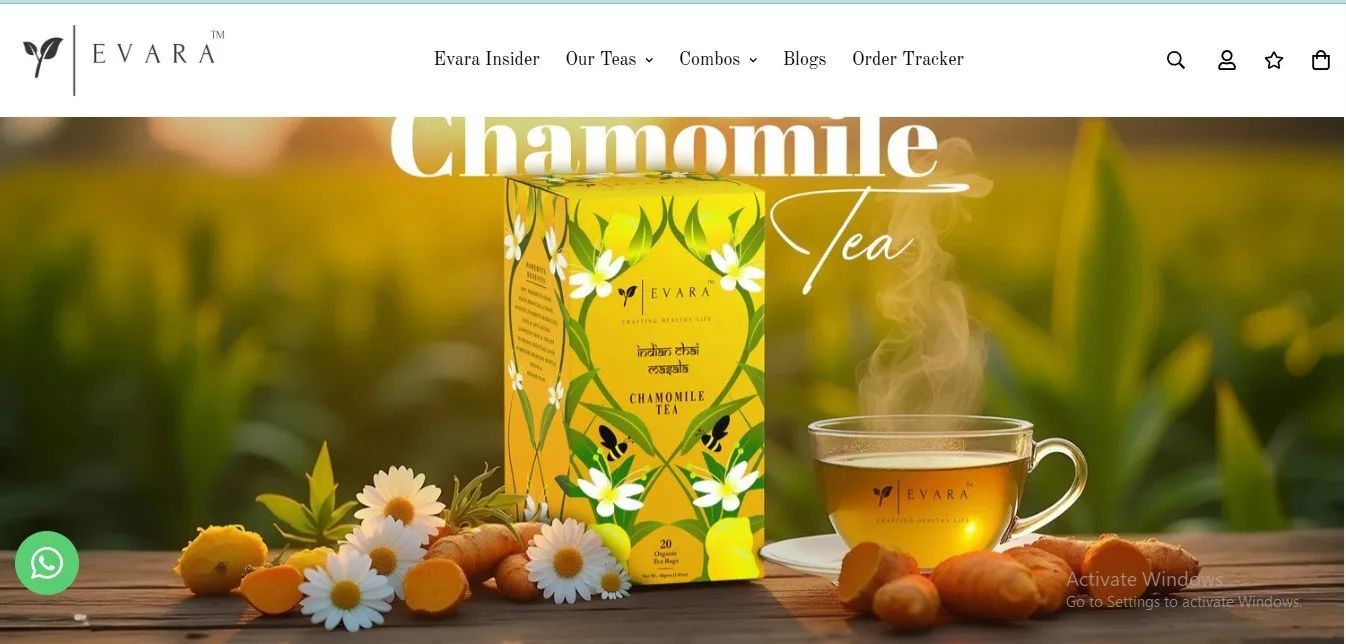Website Design for Health and Wellness company in ahmedabad Evaralife
